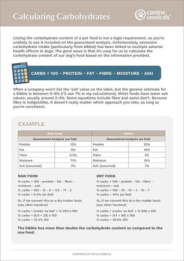 Calculating Carbohydrates handout