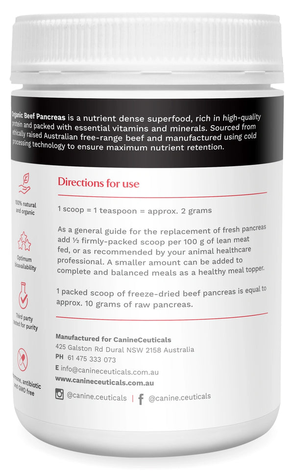 Organic Beef Pancreas - left