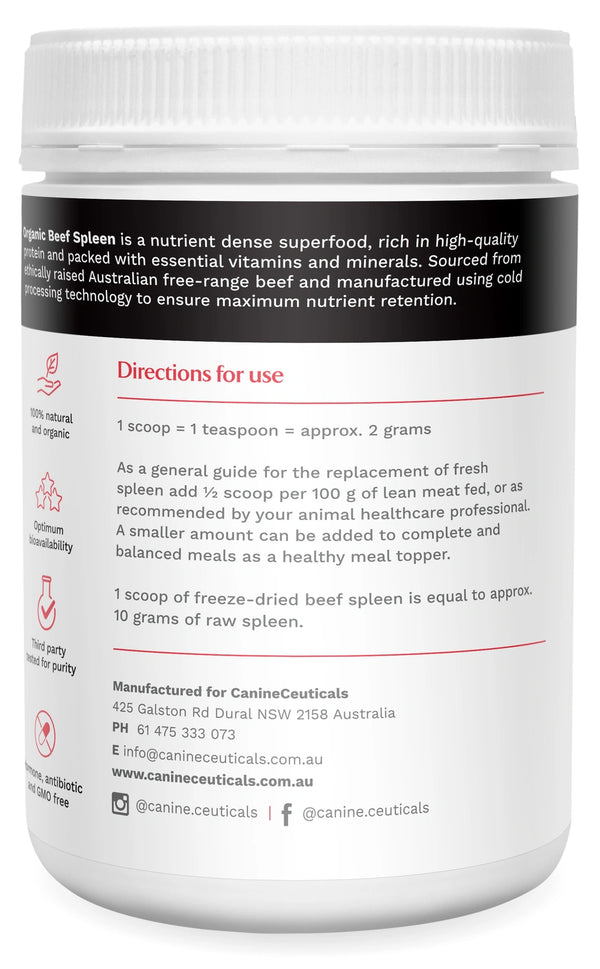 Organic Beef Spleen - left