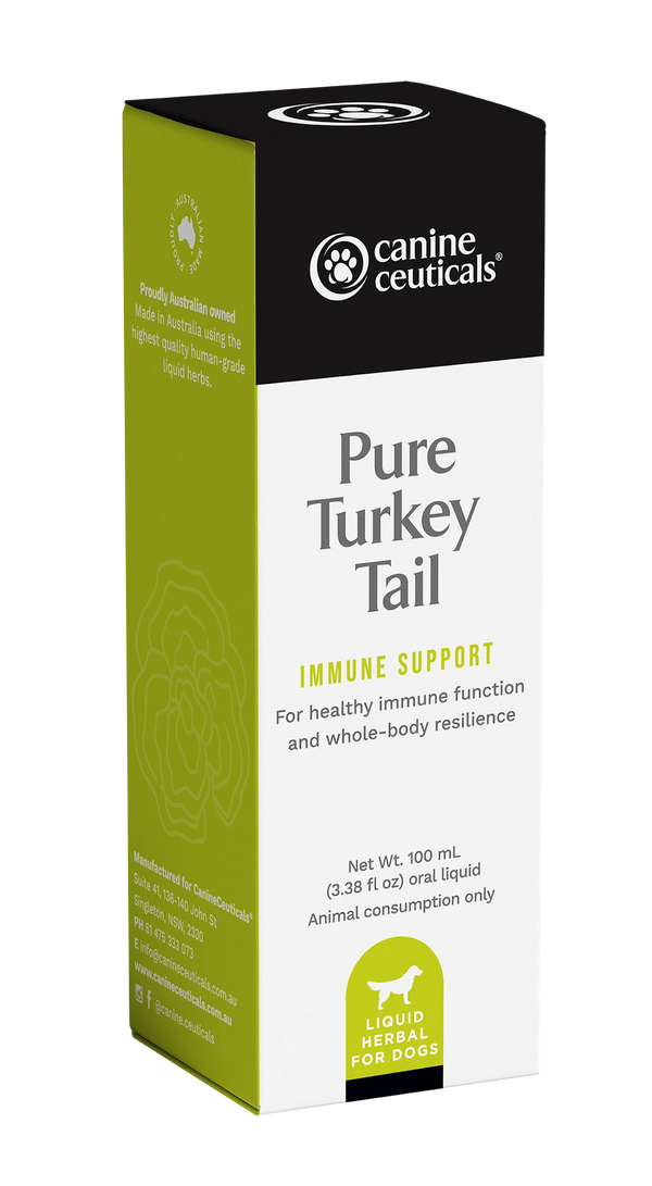 CanineCeuticals Pure Turkey Tail supplement packaging - Front